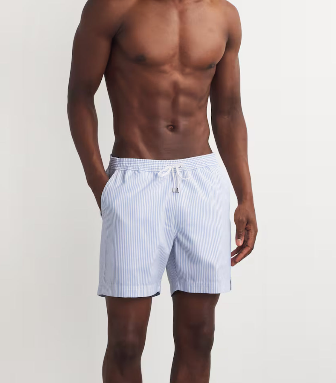 Drawstring Striped Swim Shorts