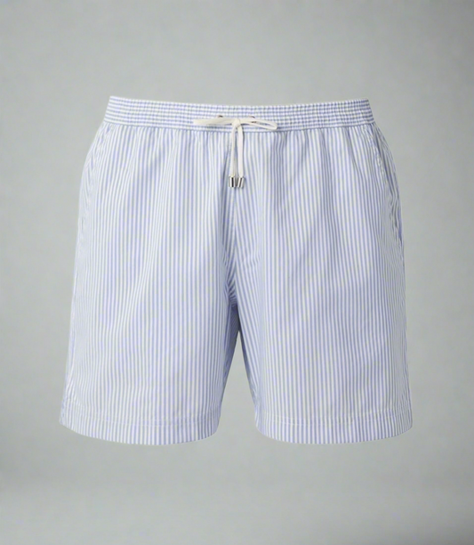 Drawstring Striped Swim Shorts